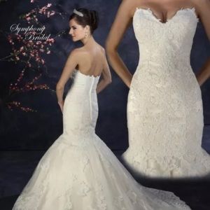 Symphony Bridal Wedding GownChampagne & Ivory-Size 14-WOW